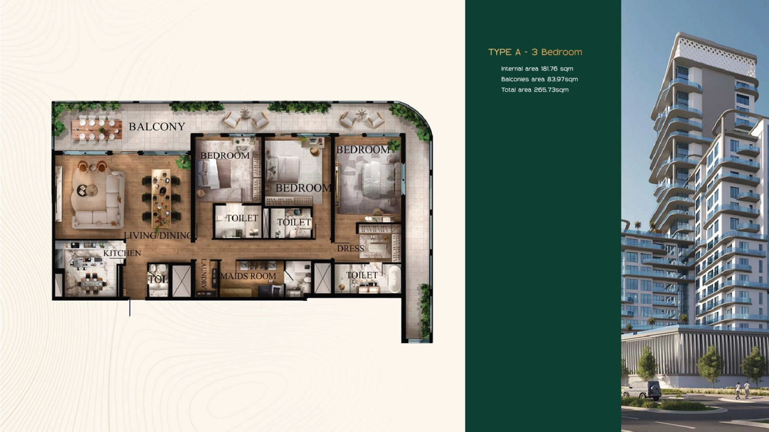 3 BR - Type A